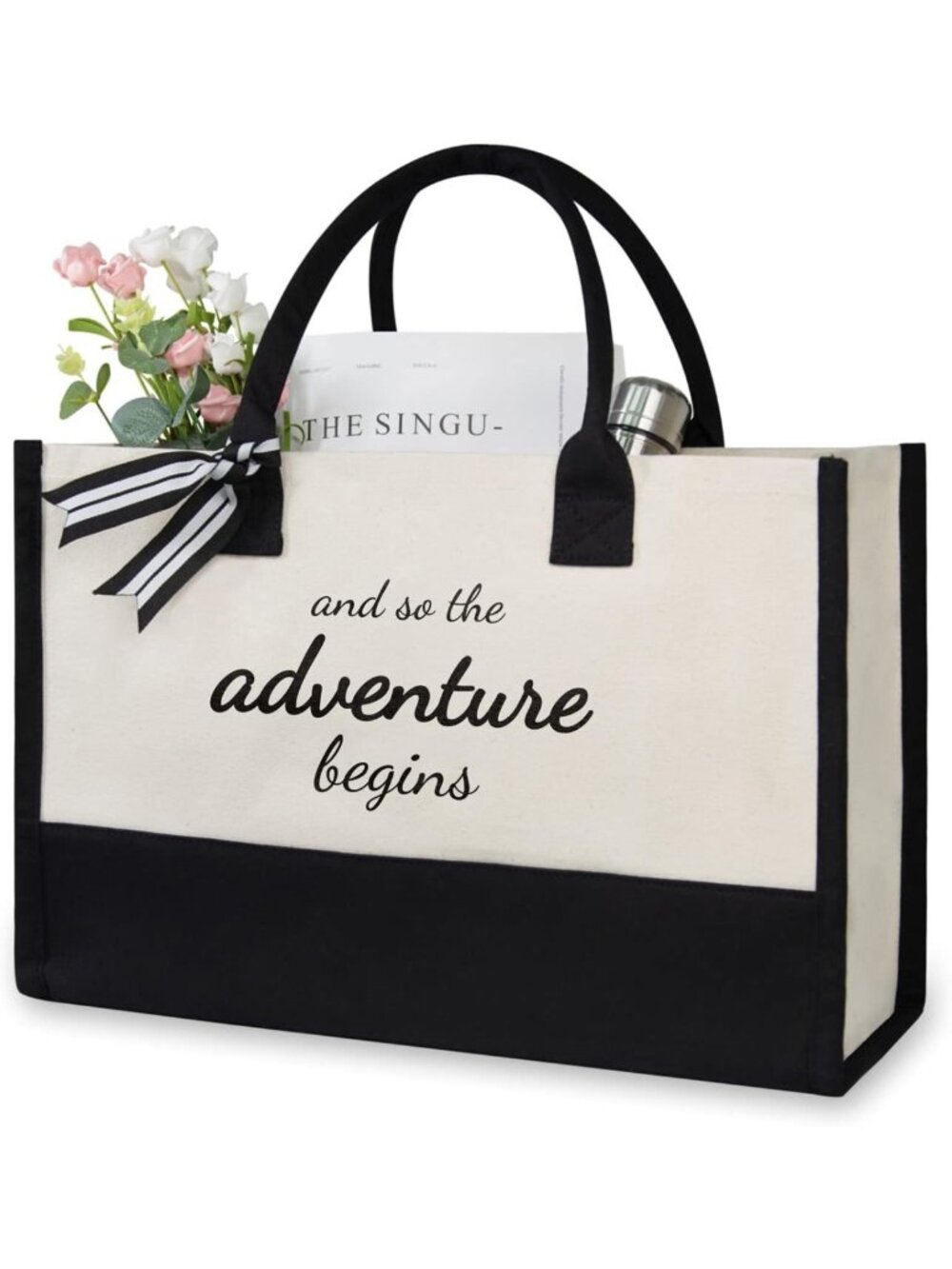 Stylish Canvas Tote Bag for Bridal Showers, Wedding Gifts & Bachelorette Parties